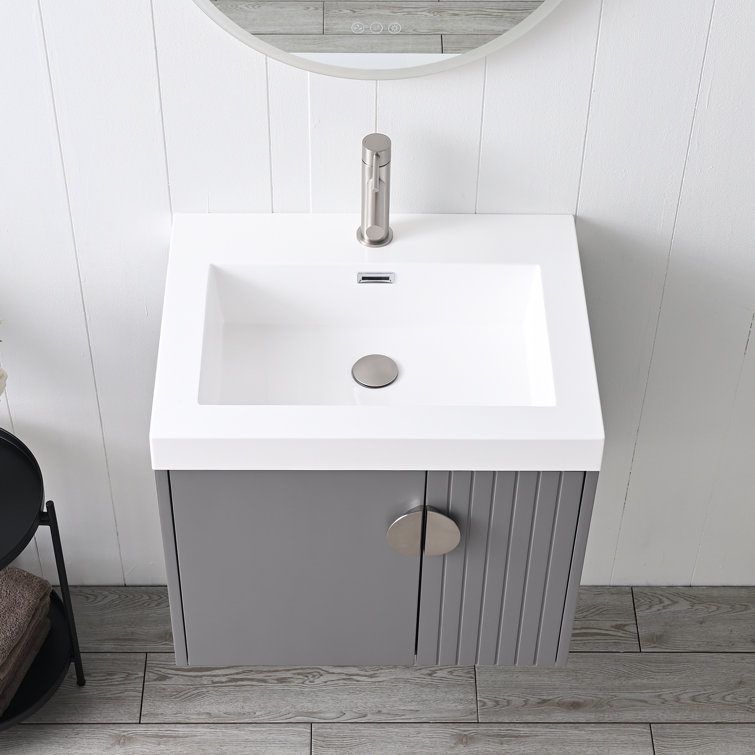 24 inch floating store vanity with sink